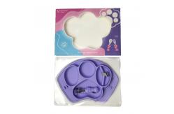 China Silicone Baby Bpa Free Suction Bowl Set Tableware Customized With Straw supplier