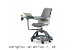 China Modern Swivel PP Plastic Office Training Chair With Wheels And Cotton Pad supplier