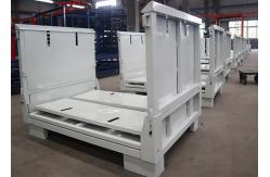 China Reusable Steel White Stillage Crate Stacking For Warehouse supplier