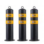 Parking Black Stainless Steel Pipe Bollards 0.6m Bridge Handle for sale
