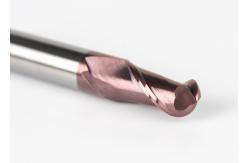 China Spiral HRC45 Ball Nose Drill Bit / Micrograin Solid Carbide Router Bits supplier