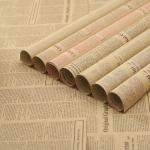 English Newspaper Wrapping Paper for Bouquets Floral Packaging Material - Vintage Kraft Paper for sale