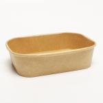Leakproof Disposable Square Paper Bowl For Salad Soup Food Grade 750ml for sale
