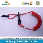 Jetski Waverunner Lanyard Key Solid Red Coil Strap Tether for sale