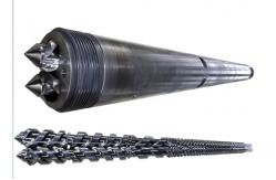 China Co-Rotating / Counter-Rotating Conical Twin Screws And Barrels For Extruder supplier