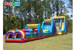 China 150m 495ft Commercial Inflatable Obstacle Course For Adult supplier