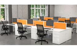 China Water Proof Standard Office Table With Drawer Two  -  Six Office Desk Dividers supplier