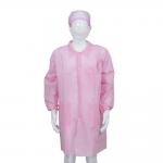 Adult Size Disposable Non Woven/SMS/Tyvek Lab Coats With Snaps Closure for sale