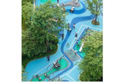 China IAAF Non Toxic 8mm EPDM Playground Surface 10 Years Service Life Blue supplier