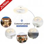 Flush Mount Bladeless Ceiling Fan With LED Light DC Motor Starry Lampshade
