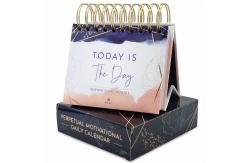 China Spot UV Bedside Calendar Printing PDF JPG Format Table Top Calendar supplier