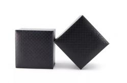 China PU leather Custom Watch Box Packaging black Stripe Elegant supplier