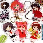 Manufacturer Pattern Printed Acrylic Keychain Caricatur Cartoon Character Cute Charm Acrylic Keychain for sale