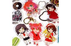 China Manufacturer Pattern Printed Acrylic Keychain Caricatur Cartoon Character Cute Charm Acrylic Keychain supplier