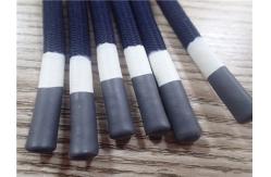 China Round Non Elastic Polyester Rope Grey And White Coating For Clothes supplier
