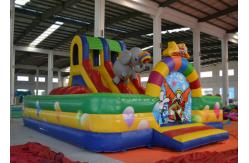 China Circus Elephant Clown Inflatable Fun City Digital Printing For Amusement Park supplier