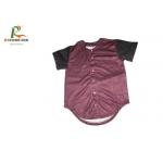Buttons Opening Custom Team Sportswear Plain Red Baseball Jersey Shirts for sale