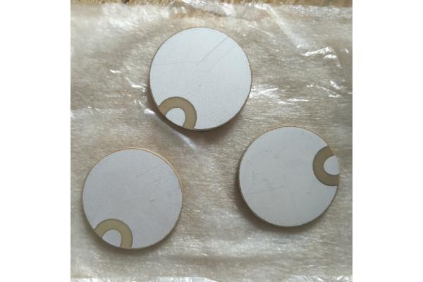 30x2mm Curl Edge Piezo Ceramic Element Positive / Negative In One Side