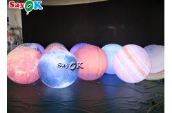 China LED Huge Hanging Inflatable Lighting Decoration Eight Planets PVC Material supplier