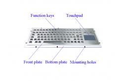 China Rear Mounting Industrial Keyboard 20mA SUS304 With Trackball Mouse Trackpad supplier