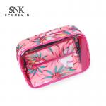 Travel PVC Clear Makeup Polyester Cosmetic Bag for sale