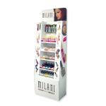 Cosmetic Nail Polish Stand Cardboard Free Standing Nail Polish Rack for sale