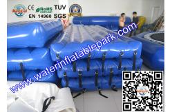 China Beach Inflatable Water Park Play Mat / PVC Inflatable Floating Water Mattress supplier