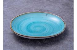 China 8.25 Porcelain Dessert Dinner Plate In Irregular Shape supplier