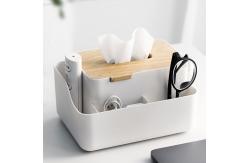 China Customized PS Wood Plastic Tissue Box Holder For Car Dashboard supplier
