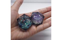China One Sequined Liquid Flow Sand Resin Dice# Dnd#Rpg#Coc Smooth Edge supplier