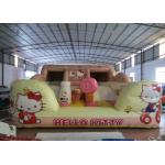Hello Kitty Inflatable Jump House Double Stitching 5 X 4.5 X 2.4m For Amusement Park for sale