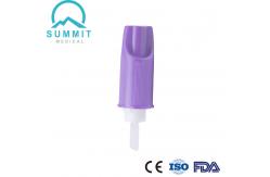 China Soft Touch Retractable Lancet Device with Pressure Activation 30G 1.4mm Purple supplier