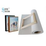 Inkjet Digital Printing Polyester Canvas Rolls , Wide Format Canvas Digital Print Fabric