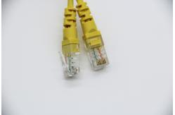 China Yellow Cat5E Ethernet Patch Cable UTP 24AWG CCA High Speed Transmission Cable supplier