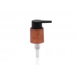 Bronze Glossy Closure 24mm Cosmetic Treatment Pumps With Matte PP Pump Head for sale