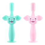 Silicone Baby Teether ，Food Grade Silicone Baby Toothbrush Infant Training Custom Cartoon Pig for sale