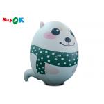 Customized Inflatable Holiday Decorations White Polar Bear Model With Printing for sale