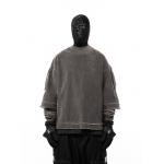 XL Size Plain Dyed Drawstring Pullover Sweatshirt For Spring