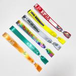Customizable Logo Polyester Woven Cloth Wristbands Concert Promotion Events Gift Adjustable Length