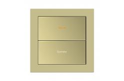 China 86mm Modbus Wall Switch , Home Lighting Switches Two Gang Push Button supplier