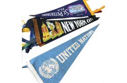China 68D Polyester Felt Pennant Flag Silk Screen Printing Waterproof supplier