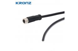 China Female M8 Connector 3 Pin With Shielded Cable supplier