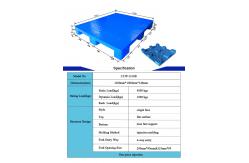 China Single Side 1200x1000 Euro Plastic Pallet 4 Way Entry Blue Custom supplier