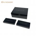 Black Rigid Folding Wedding Paper Gift Box With Magnetic Lid Hard Cardboard for sale
