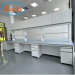 Grey Modular Chemistry Lab Workbench Alkali Resistant Multi Function