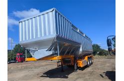China 60cbm large auger bulk animal feed powder bulk feed transport trailer truck supplier