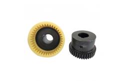 China Flanged PU Planetary Flexible Gear Coupling Curved Tooth Nylon Sleeve TGL2 M19 supplier