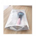 LDPE Silver Foil Pouches PE Clear Holographic Zipper Pouch QS Food Grade