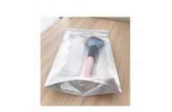 China LDPE Silver Foil Pouches PE Clear Holographic Zipper Pouch QS Food Grade supplier