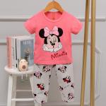 Summer Korean Short Sleeve Pajama Set Cartoon Minnie Age 6 Pyjamas for sale